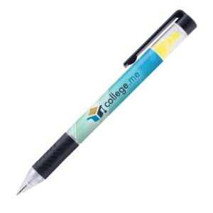 DELOS balpen met textmarker in full colour all over bedrukt