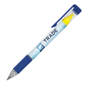 DELOS balpen Bright met gele textmarker in full colour all over bedrukt